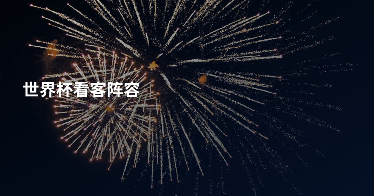 世界杯看客阵容