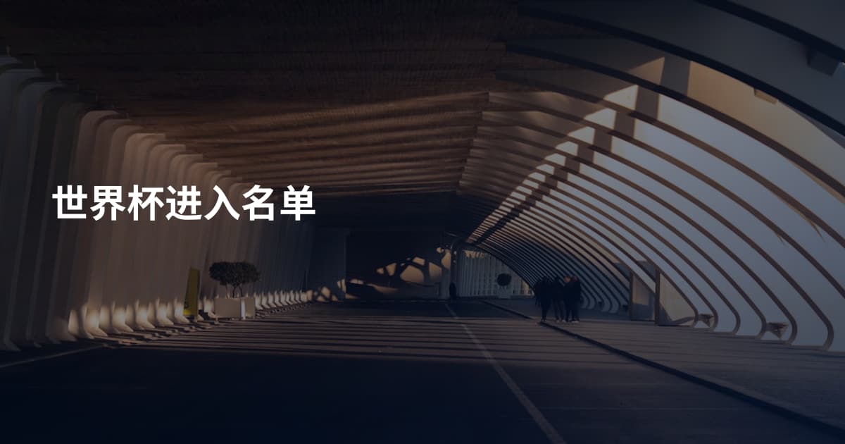 世界杯进入名单