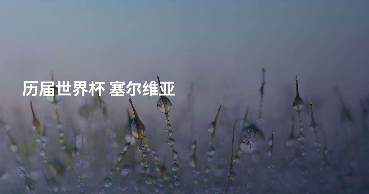 历届世界杯 塞尔维亚