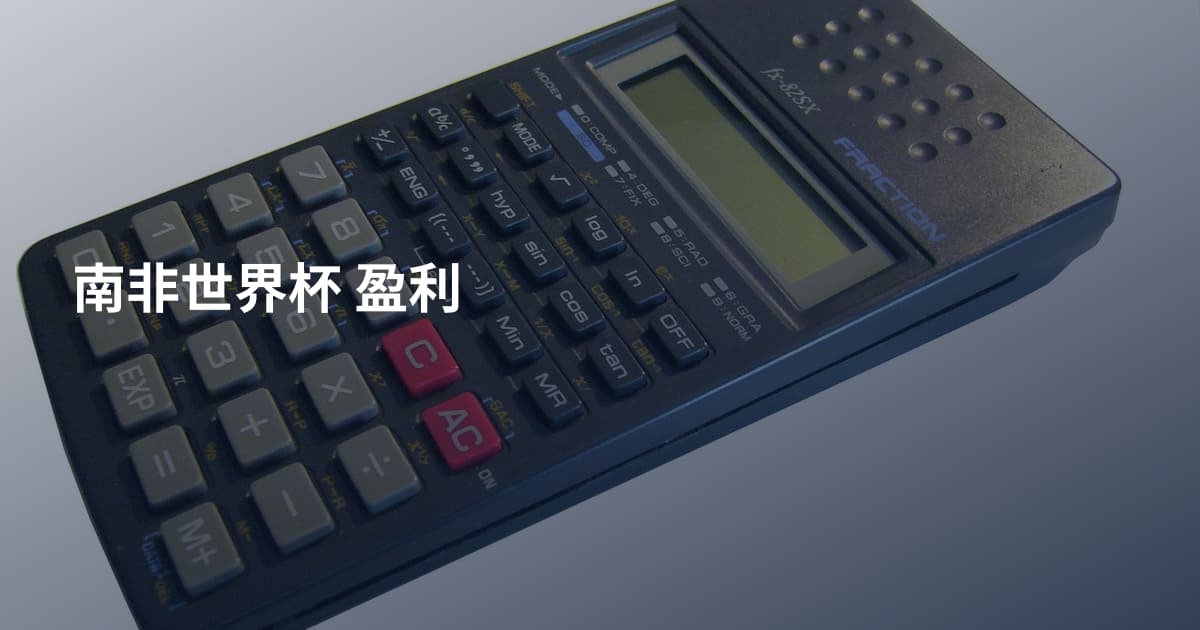 南非世界杯 盈利