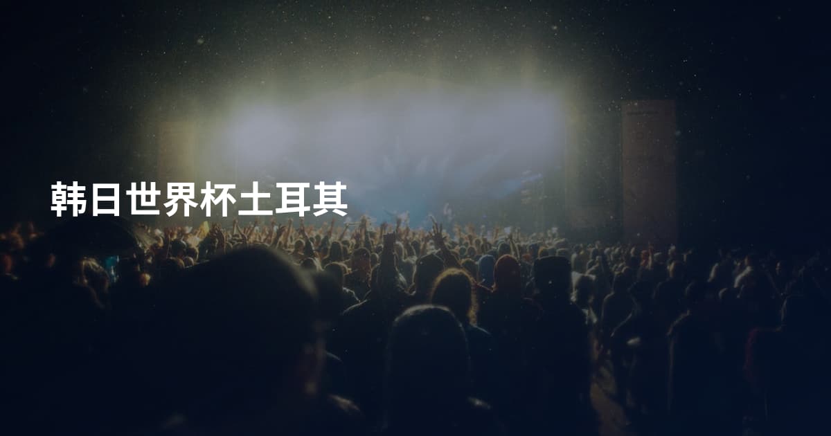 韩日世界杯土耳其