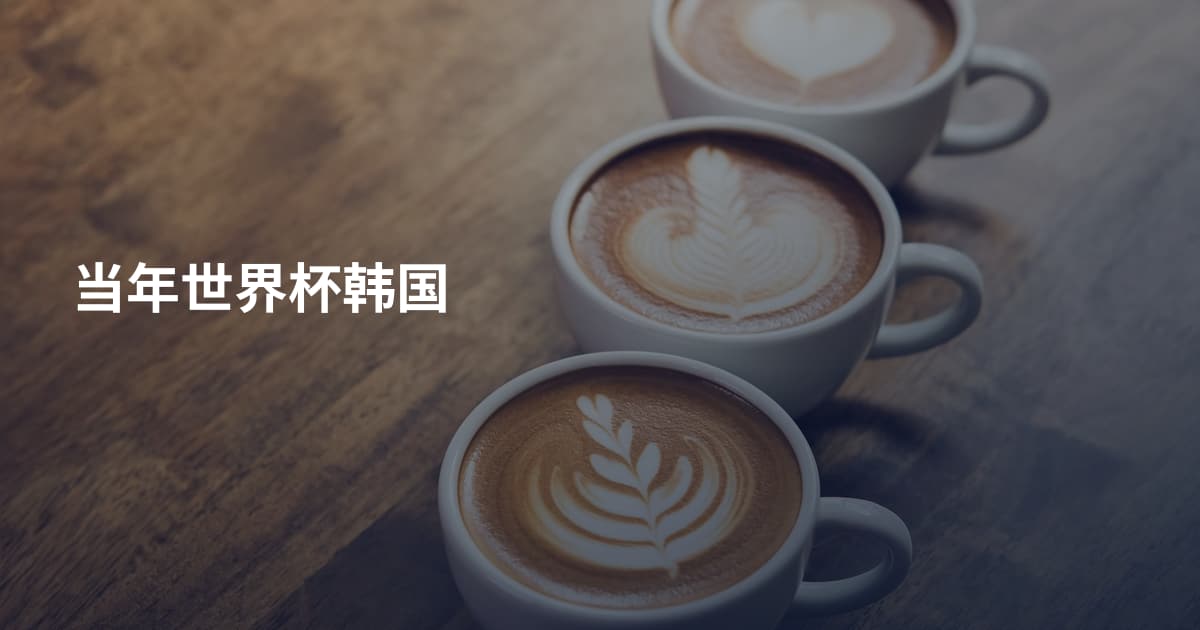当年世界杯韩国