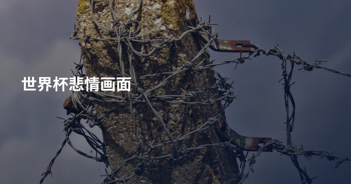 世界杯悲情画面