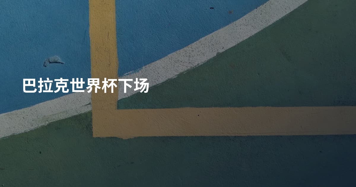 巴拉克世界杯下场