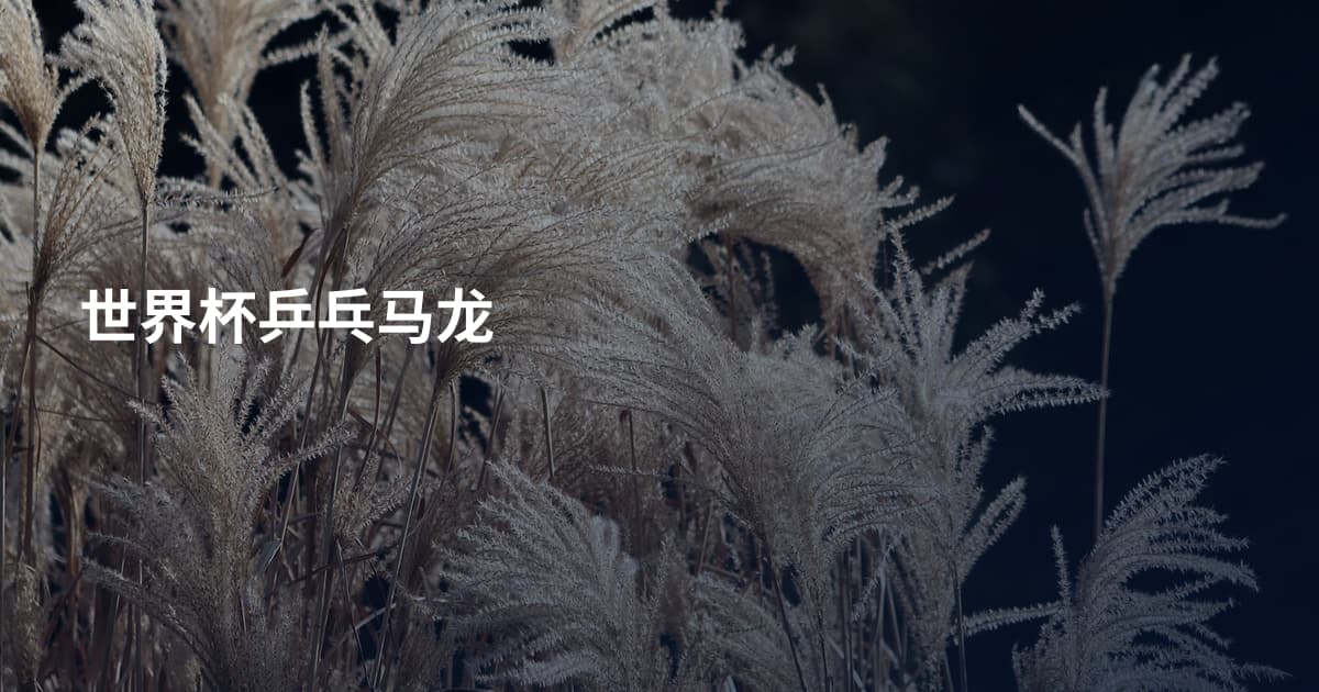 世界杯乒乓马龙