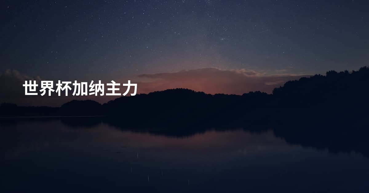 世界杯加纳主力