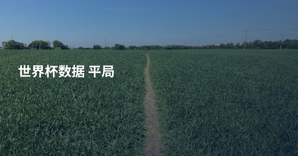 世界杯数据 平局