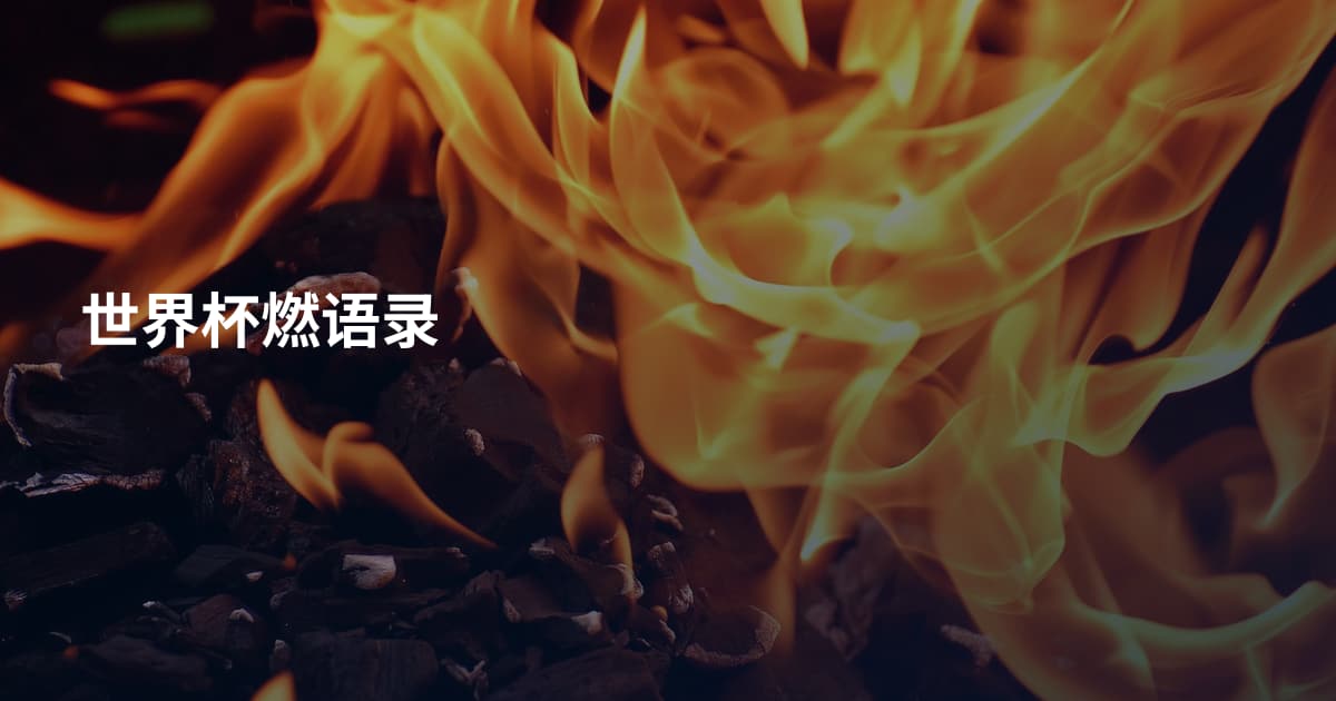 世界杯燃语录