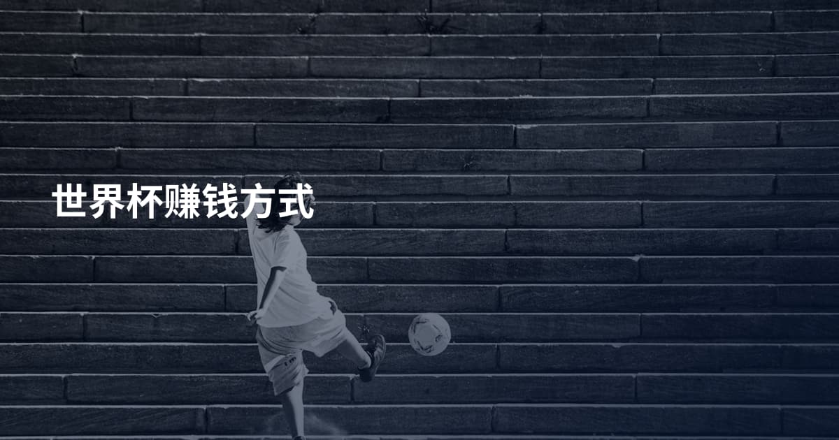 世界杯赚钱方式