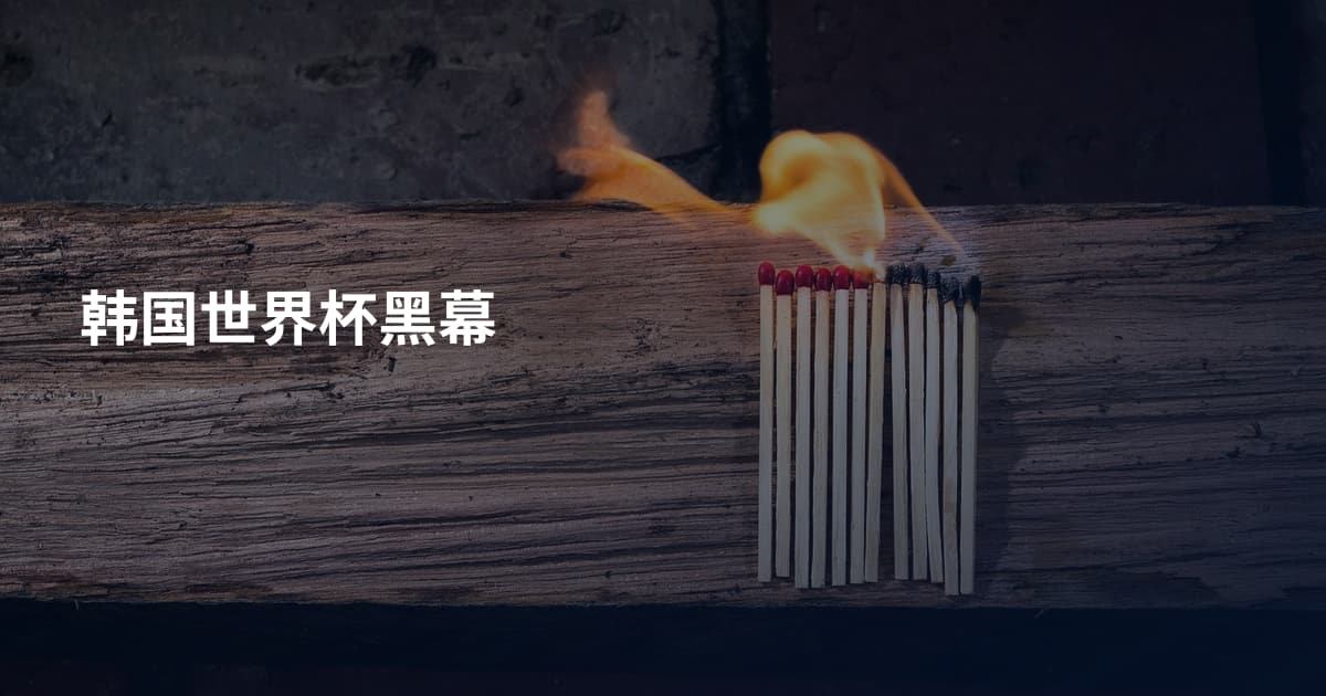 韩国世界杯黑幕