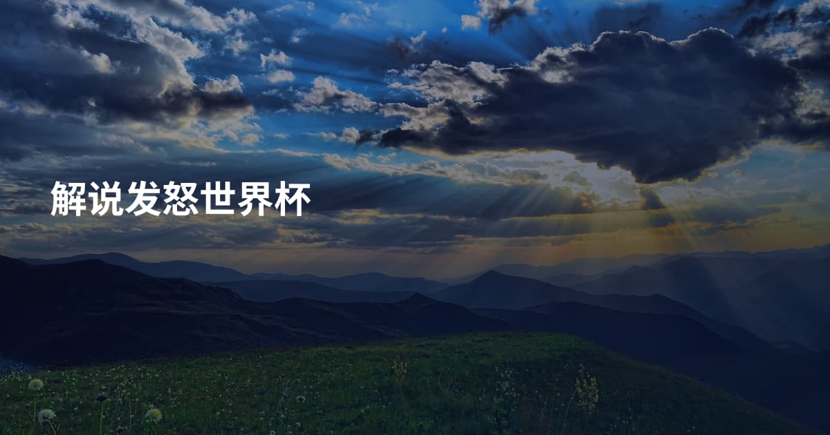 解说发怒世界杯