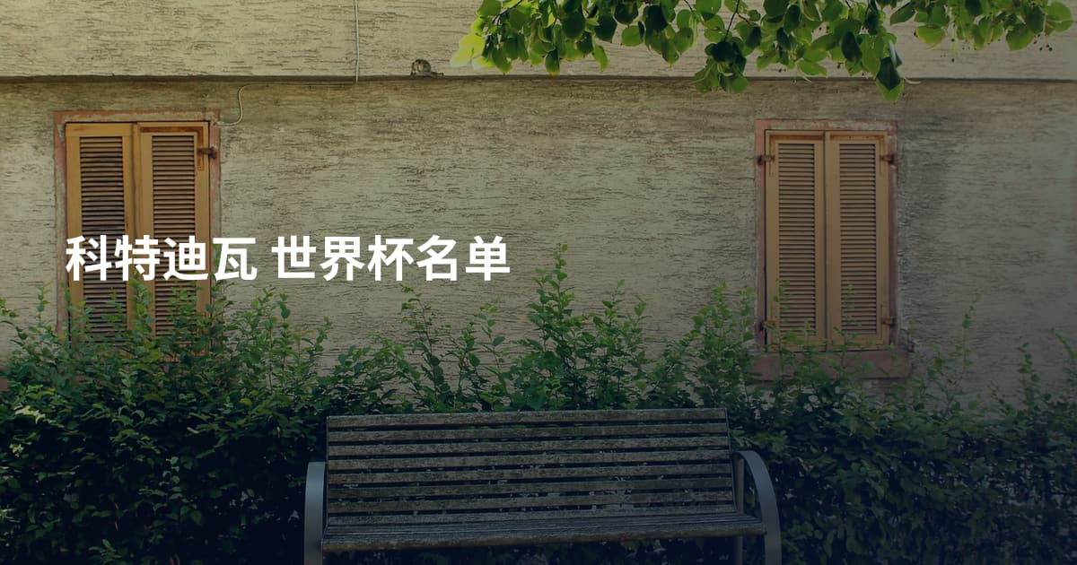 科特迪瓦 世界杯名单