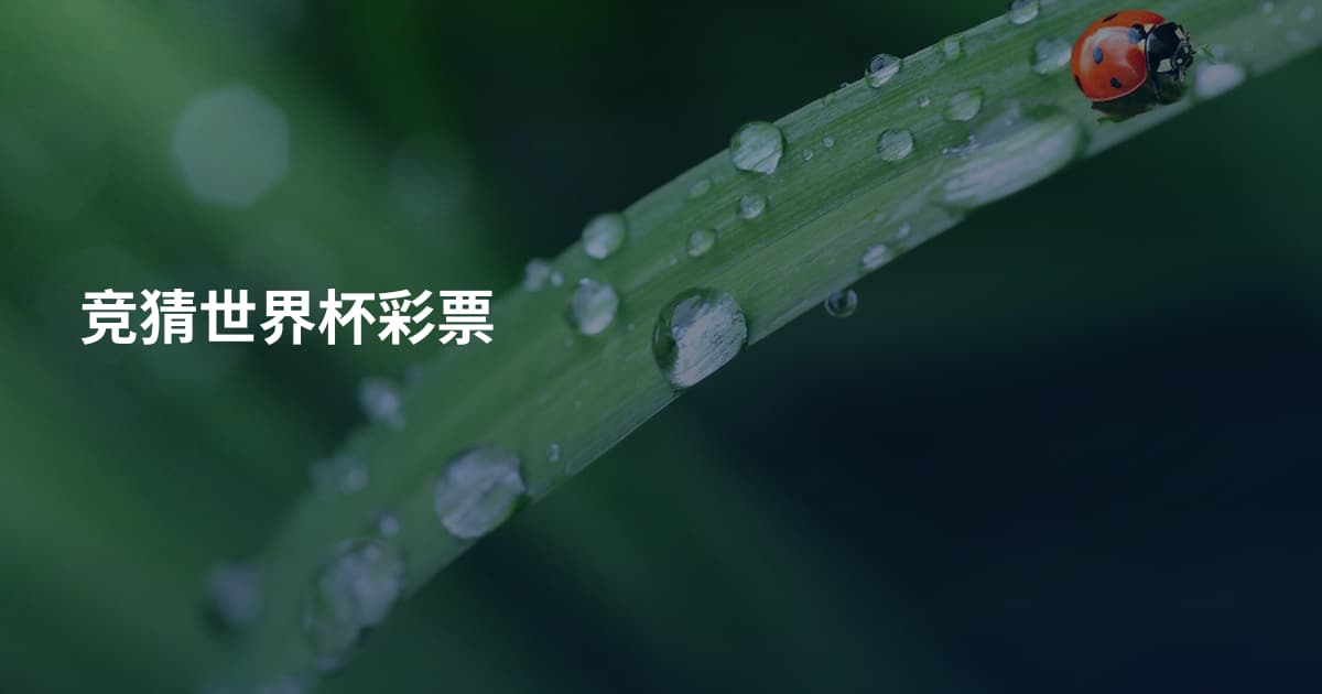 竞猜世界杯彩票