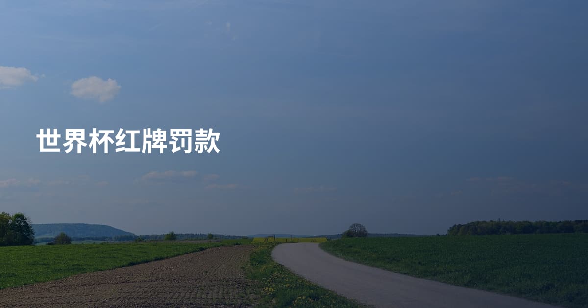 世界杯红牌罚款