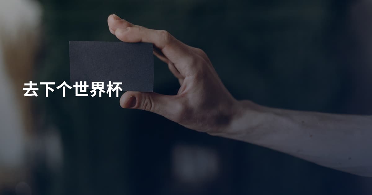 去下个世界杯