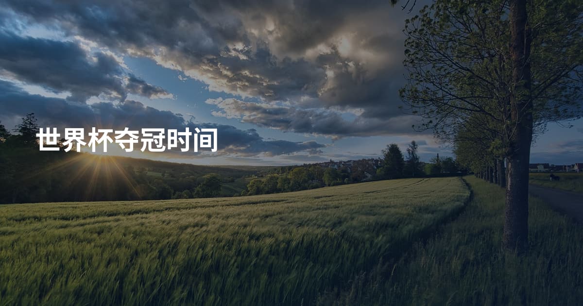世界杯夺冠时间
