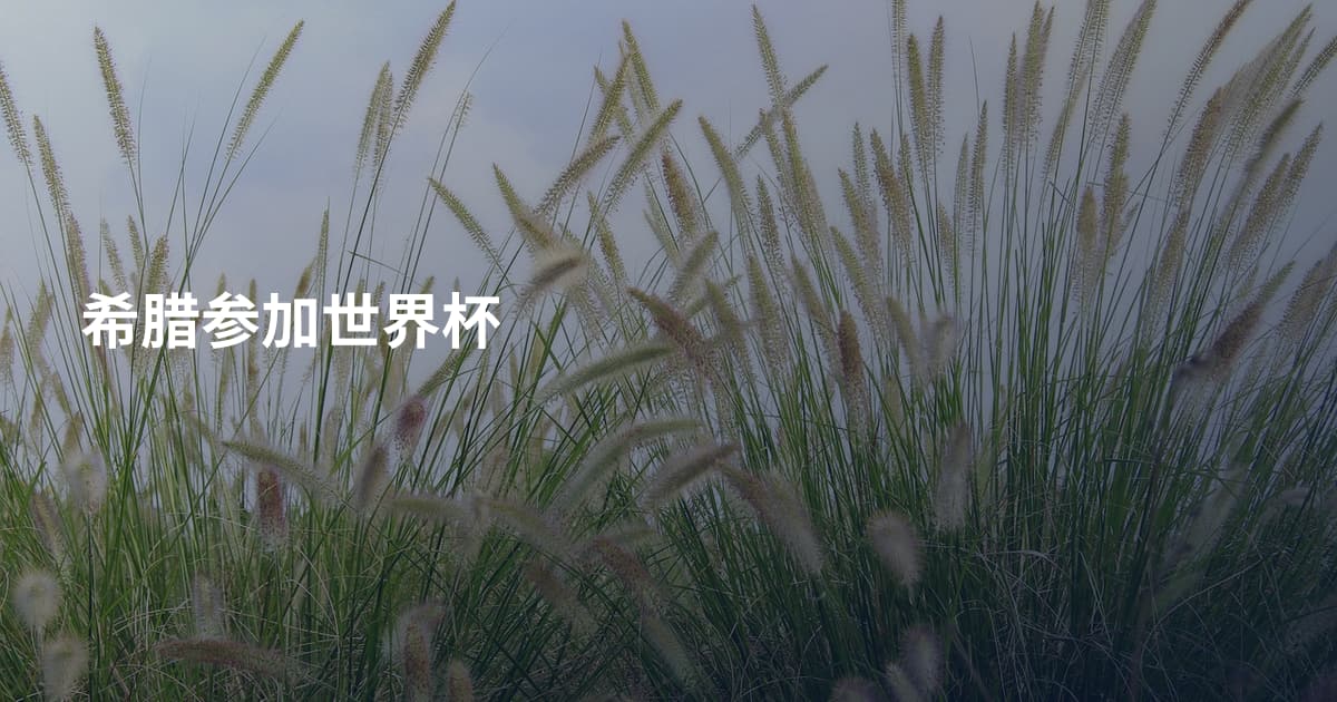 希腊参加世界杯