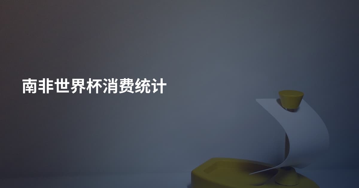南非世界杯消费统计