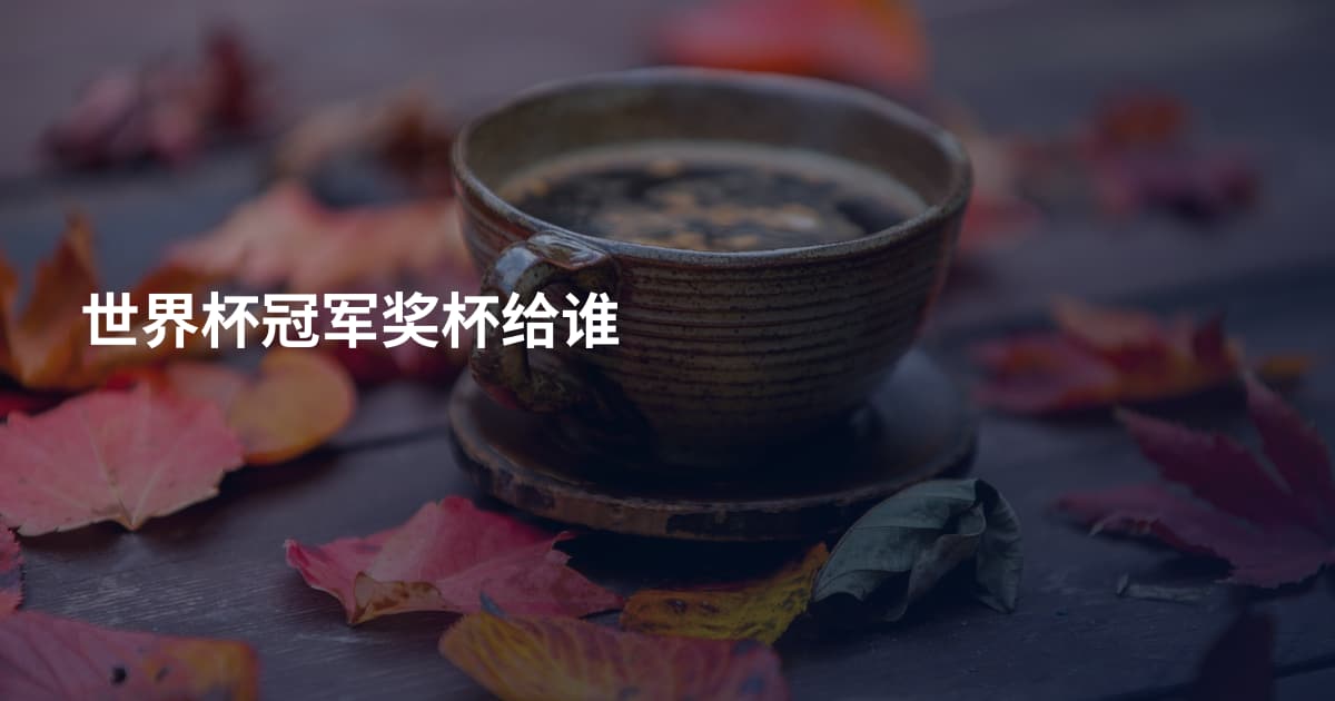 世界杯冠军奖杯给谁