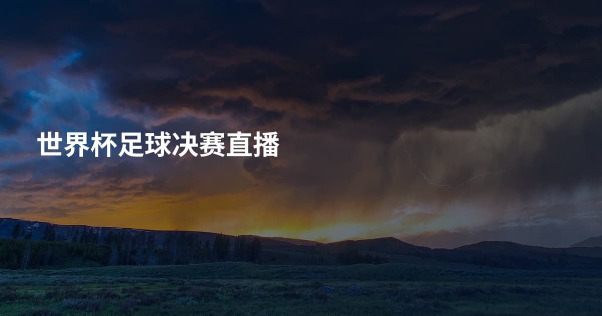 世界杯足球决赛直播