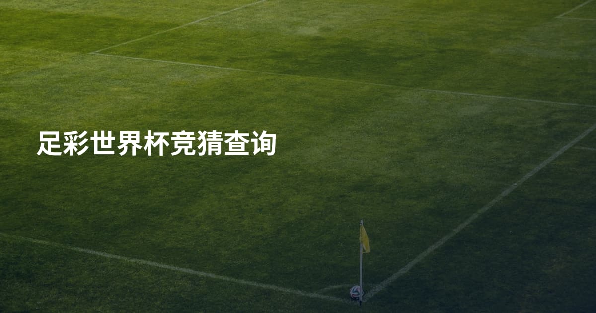 足彩世界杯竞猜查询