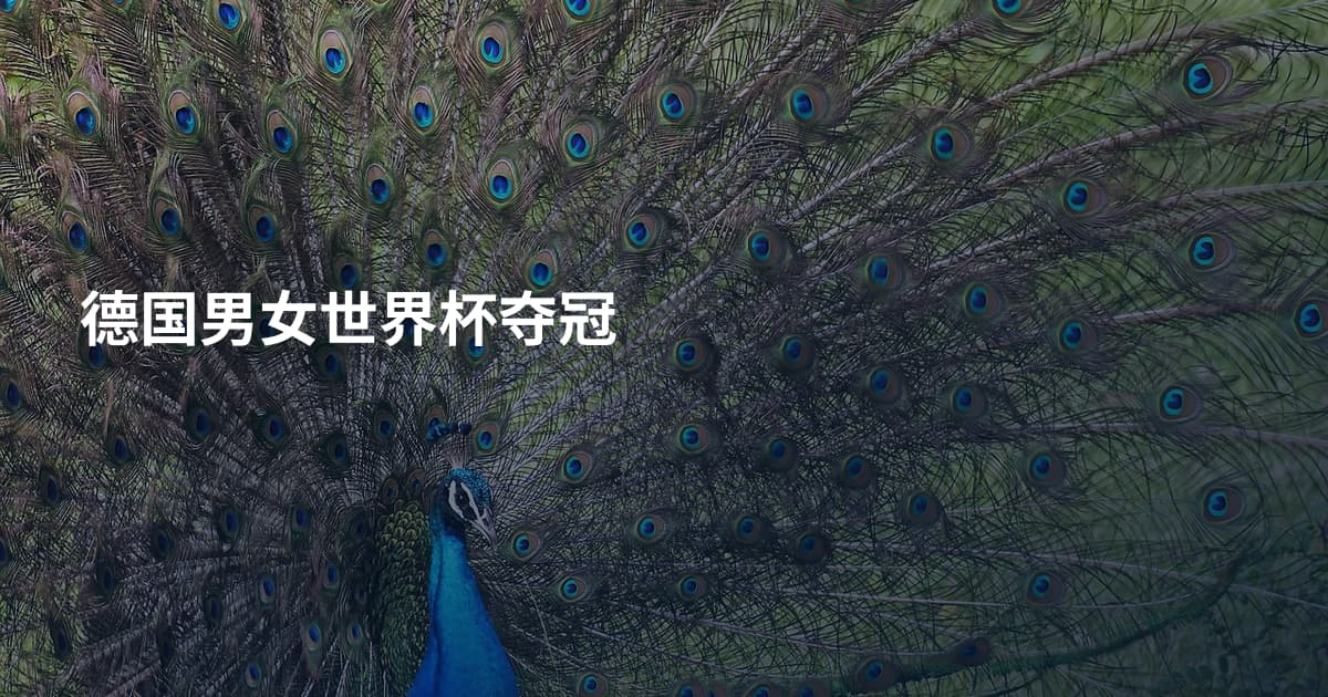德国男女世界杯夺冠