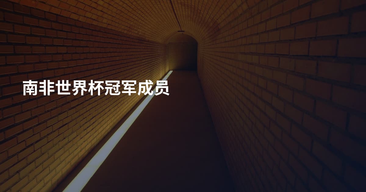 南非世界杯冠军成员