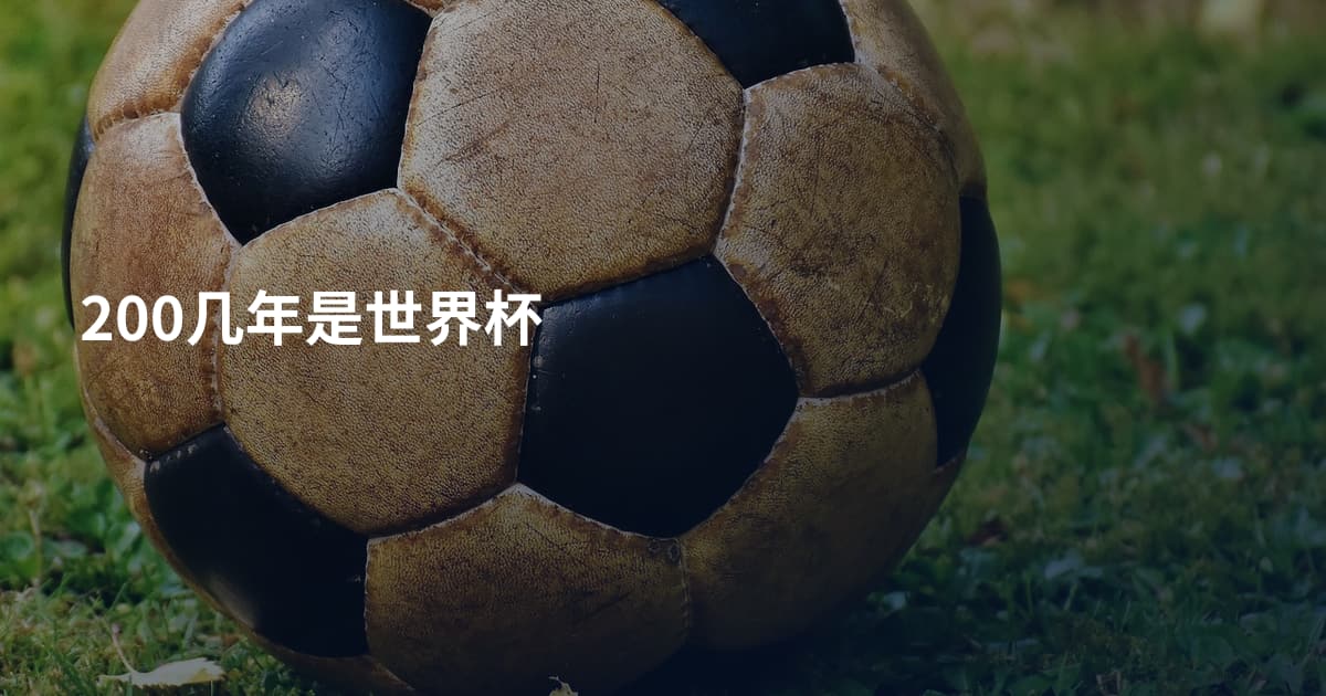 200几年是世界杯
