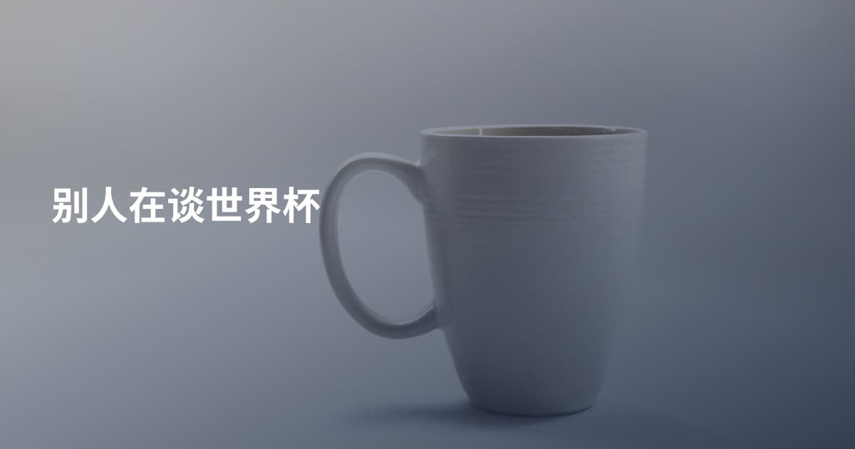 别人在谈世界杯