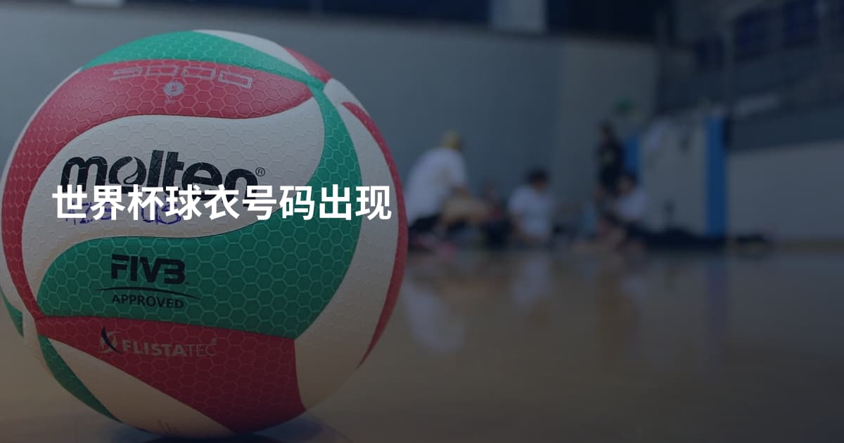 世界杯球衣号码出现