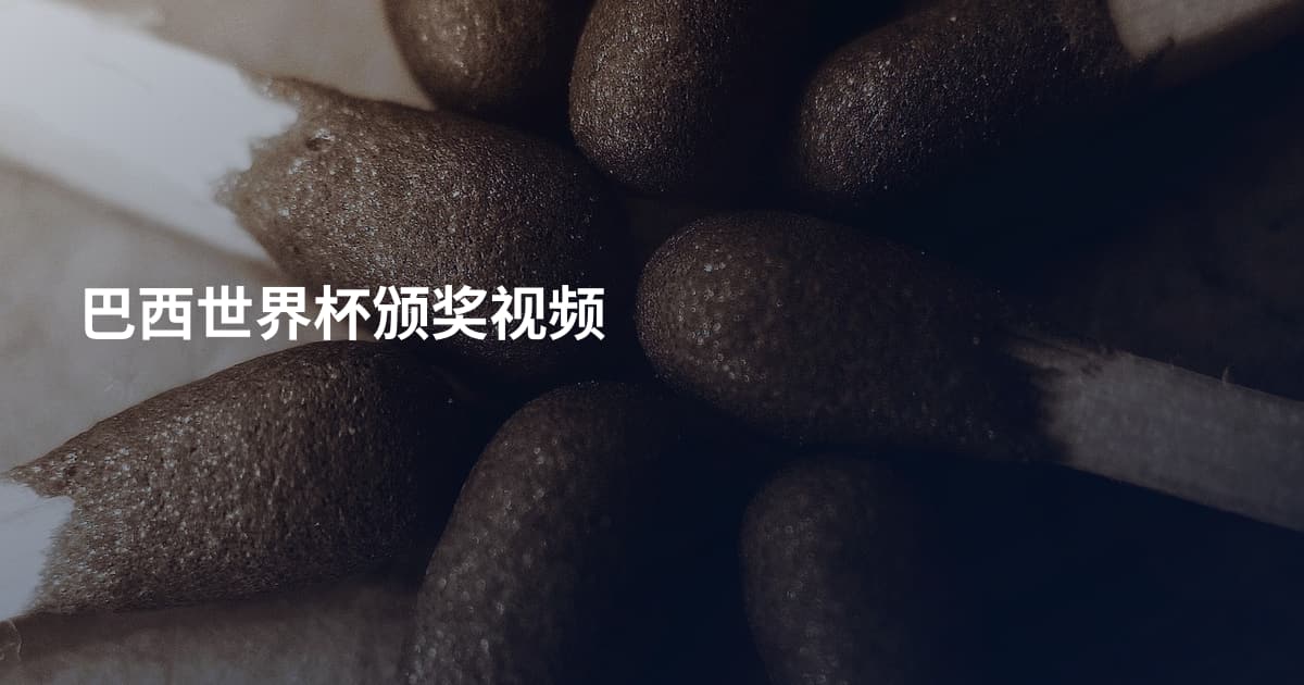 巴西世界杯颁奖视频
