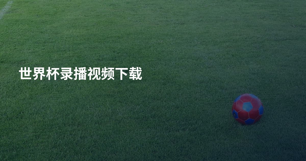 世界杯录播视频下载