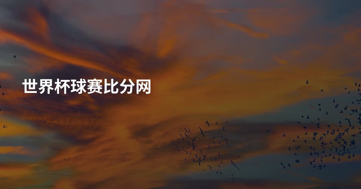 世界杯球赛比分网