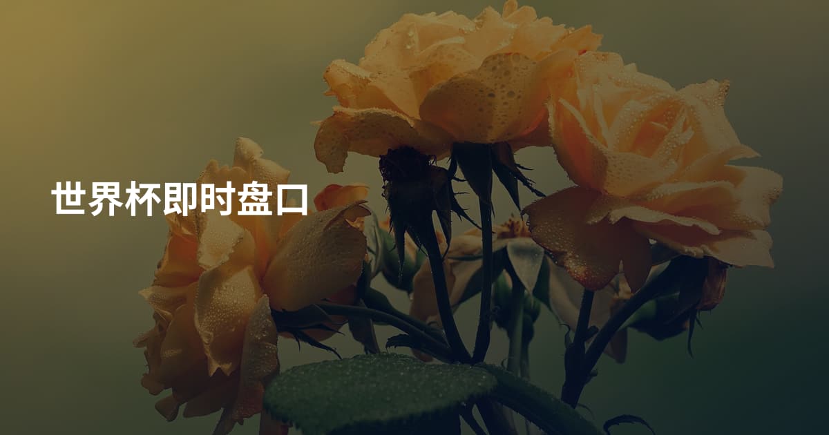 世界杯即时盘口