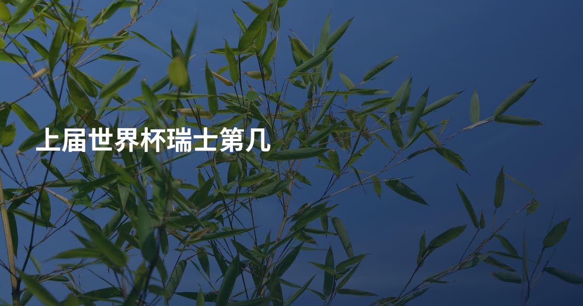 上届世界杯瑞士第几