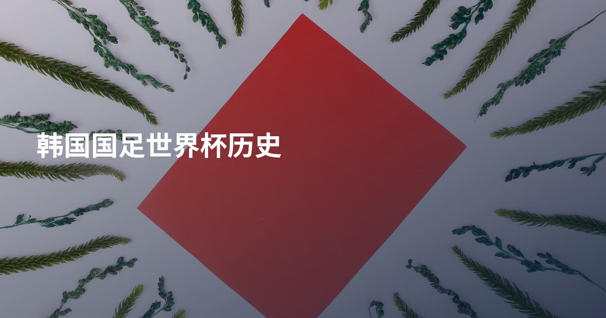 韩国国足世界杯历史