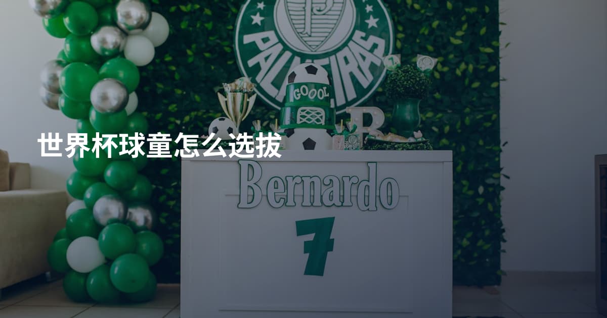 世界杯球童怎么选拔