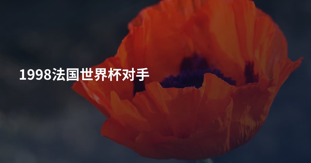 1998法国世界杯对手