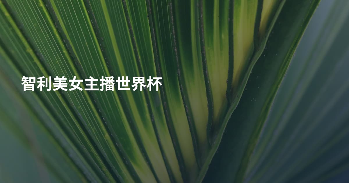 智利美女主播世界杯