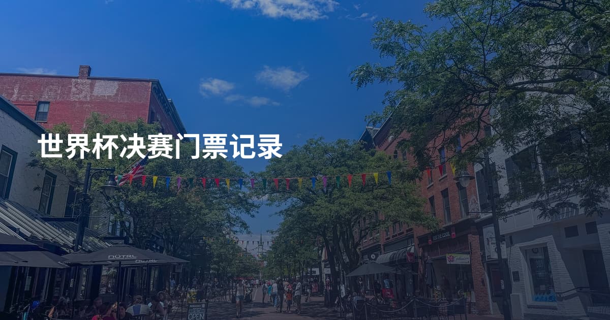 世界杯决赛门票记录