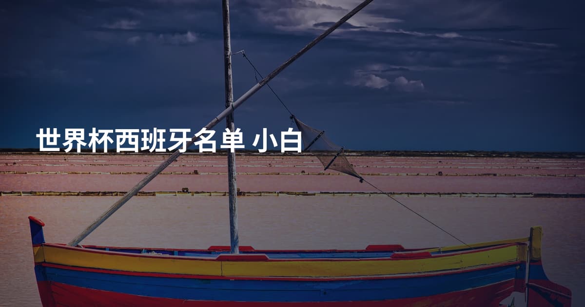 世界杯西班牙名单 小白