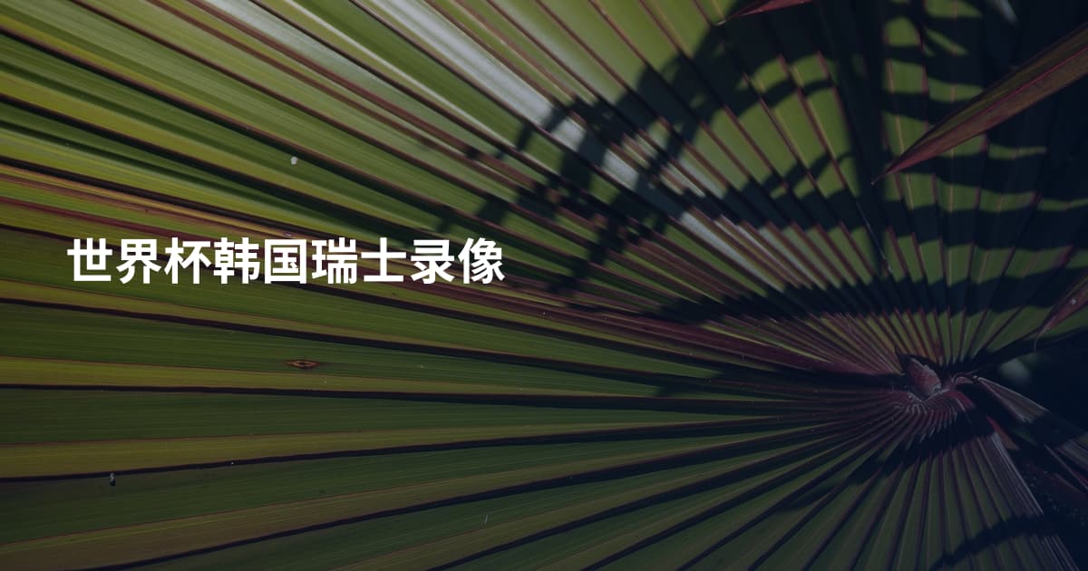 世界杯韩国瑞士录像