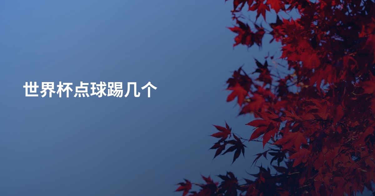世界杯点球踢几个