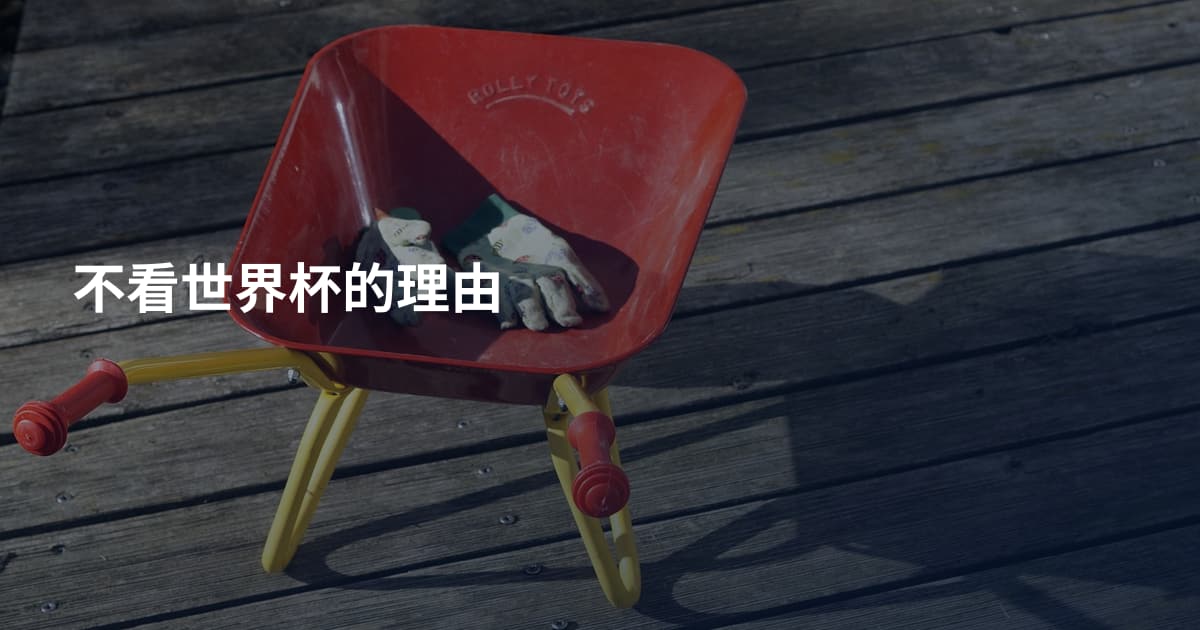 不看世界杯的理由
