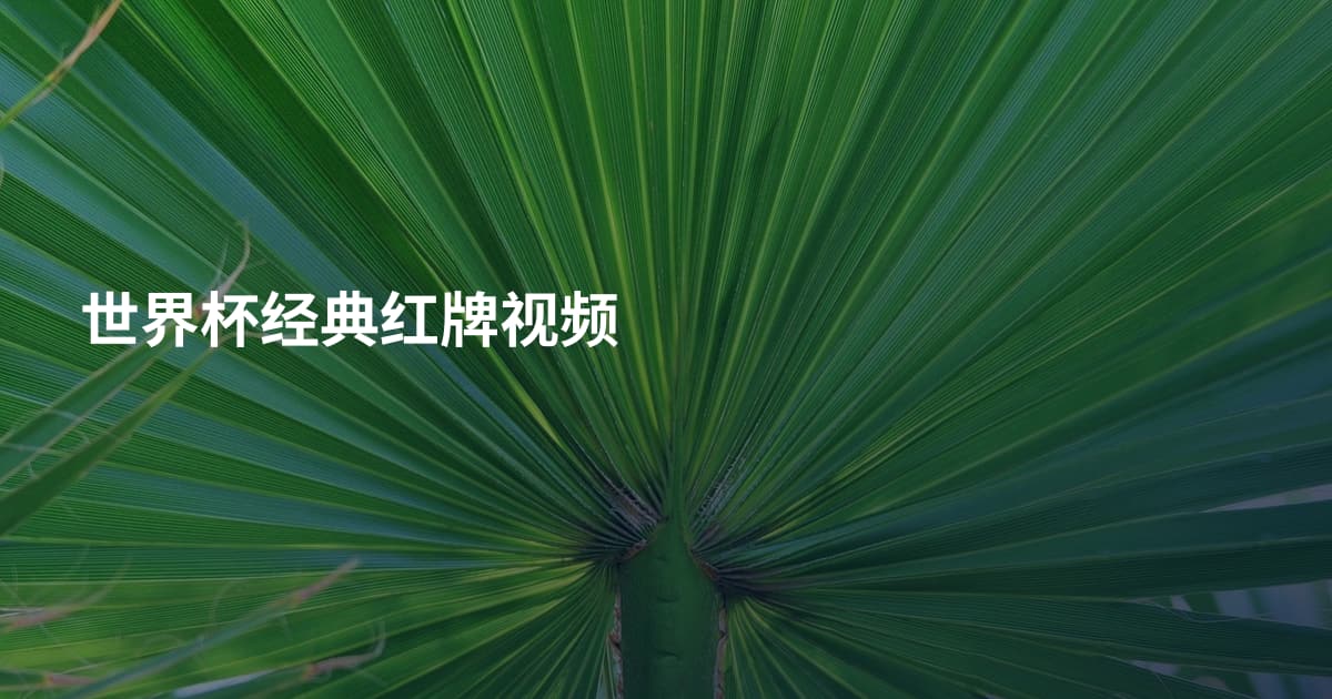 世界杯经典红牌视频