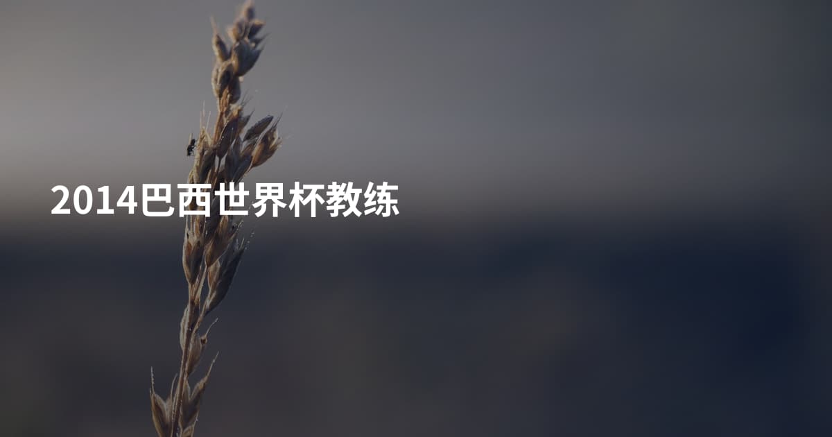 2014巴西世界杯教练