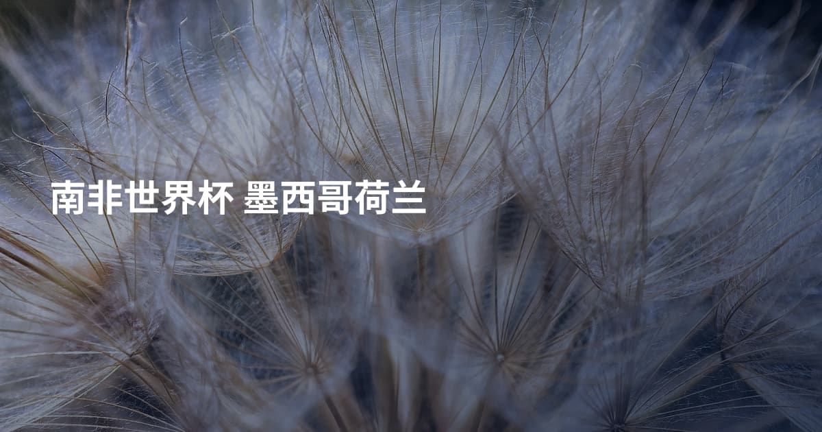 南非世界杯 墨西哥荷兰