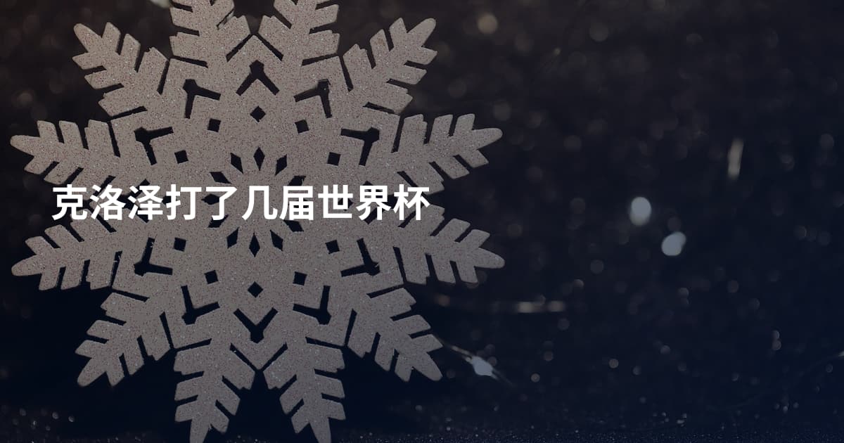 克洛泽打了几届世界杯
