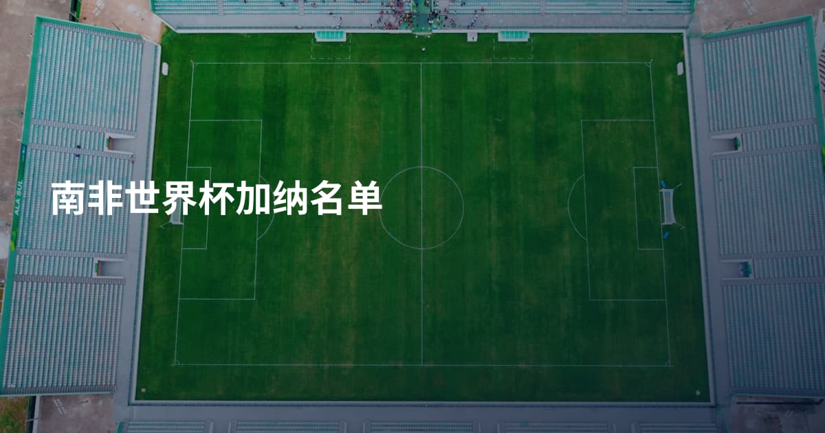 南非世界杯加纳名单