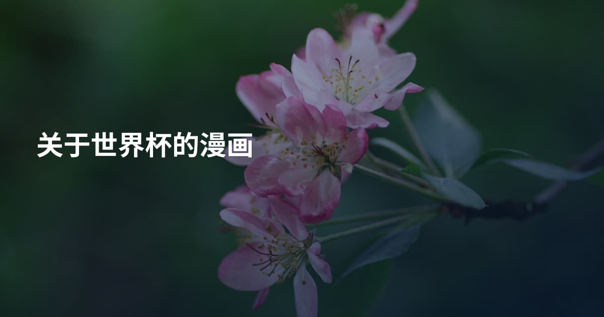 关于世界杯的漫画